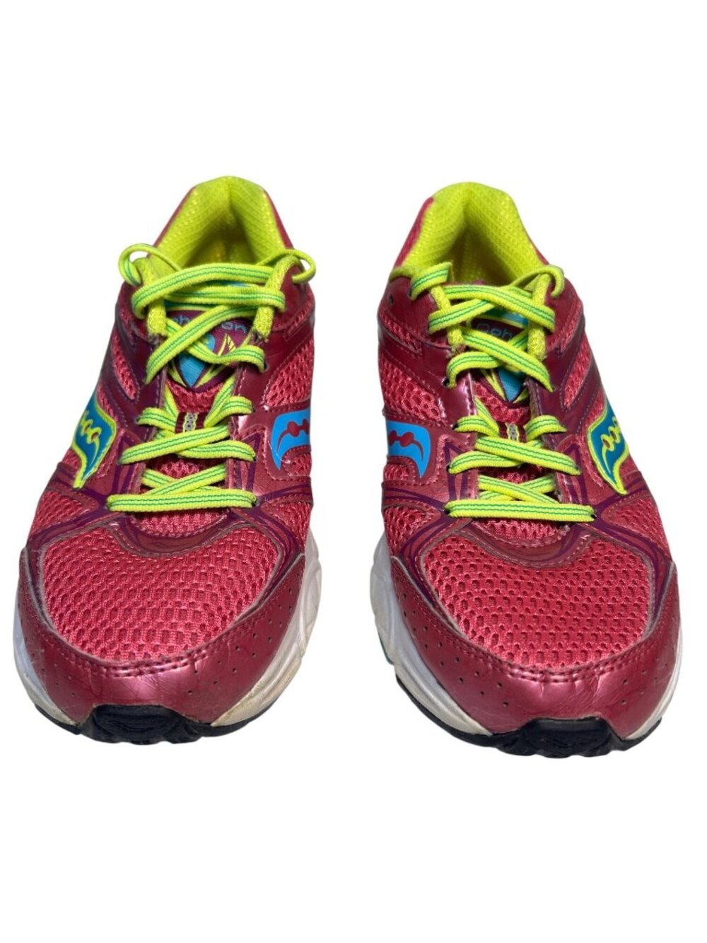 Saucony Cohesion 6 Women’s Athletic Running Shoes Pink/Yellow Size 8 - Picture 4 of 11